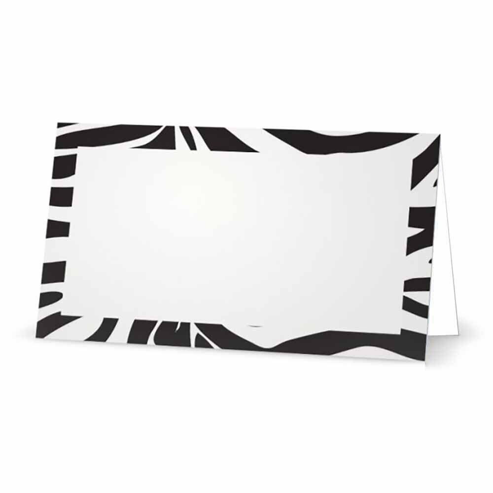 Zebra Print Place Cards for Wedding and Party Events